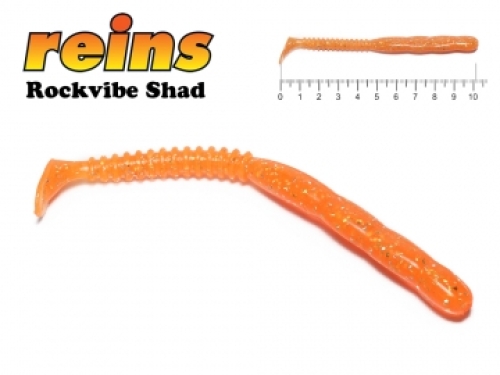 Силікон Reins Rockvibe Shad 4,0" 413 Chika Orange
